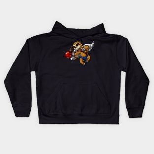 Cupid Sloth Valentines Day Kids Hoodie